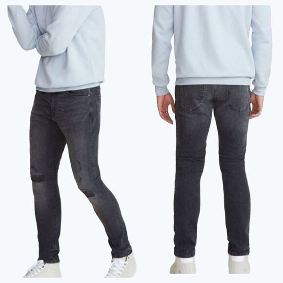 Warp+Weft ORD HND Tokyo Skinny Harajuku Stretch Distressed Jeans Men's Sz 35x32 - Picture 5 of 13